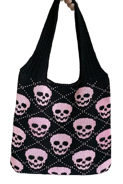Pink Bones Knit Shoulder Bag