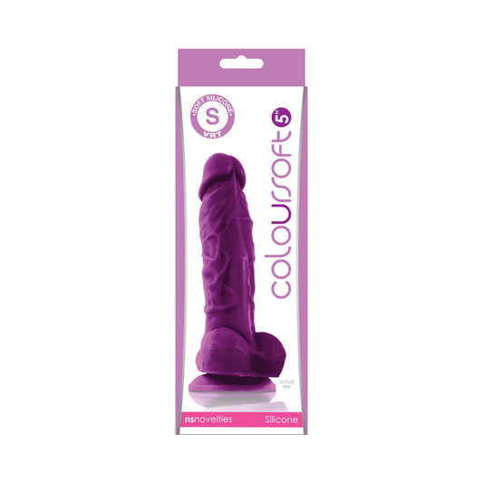 ColourSoft 5 " Soft Dildo Purple