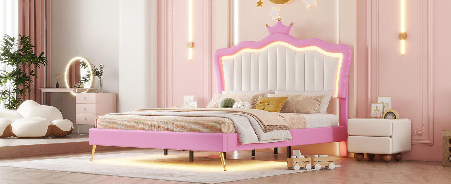 Princess Crown LED Bed