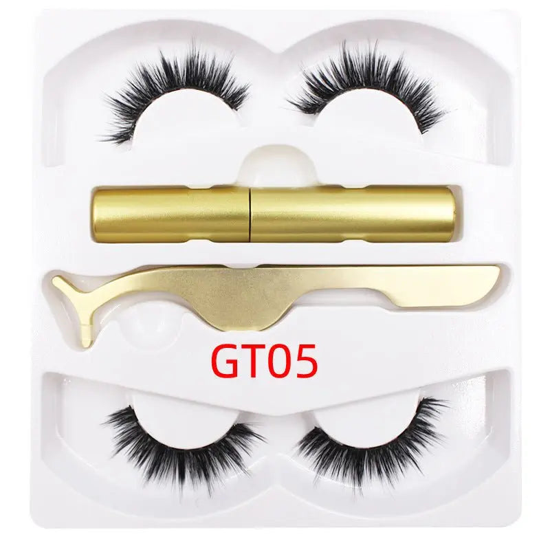 Magnetic Liquid Eyeliner & Eyelashes Set Gold Gt05 style