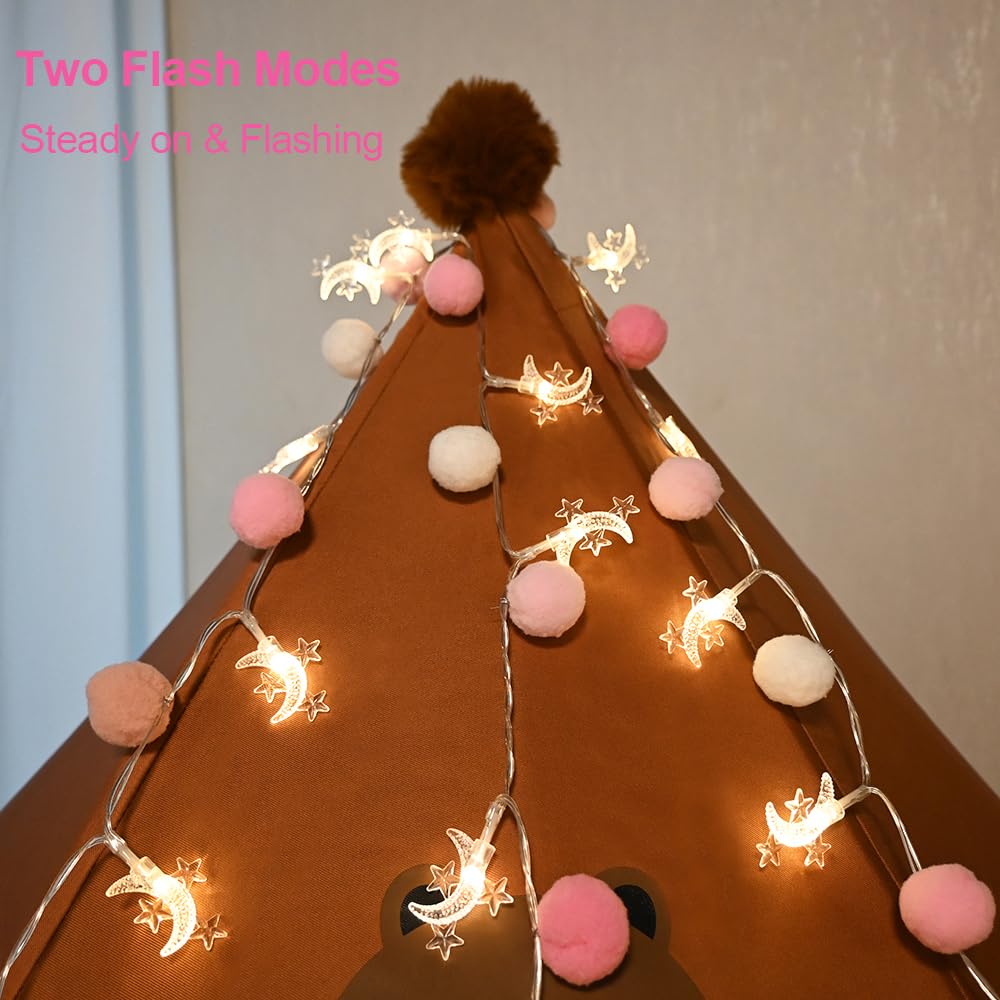 Moonbeam Pom-Pom Fairy Lights - 6.56ft 20 LED