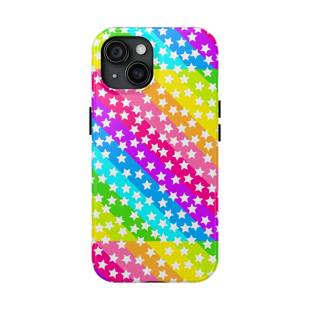 Starry Sprinkle Rainbow Tough iPhone Case
