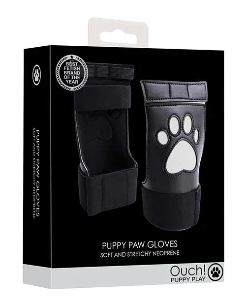 Shots Ouch White Puppy Play Gloves - Puppy's Aesthetics