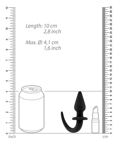 Black Puppy Play Tail Butt Plug