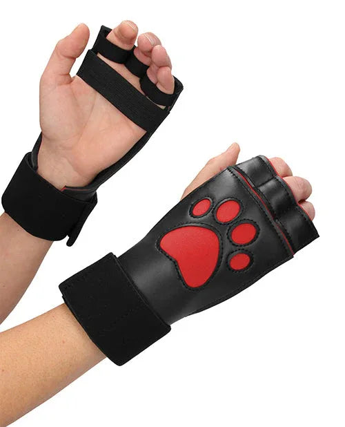 Shots Ouch Red Puppy Play Gloves - Puppy's Aesthetics