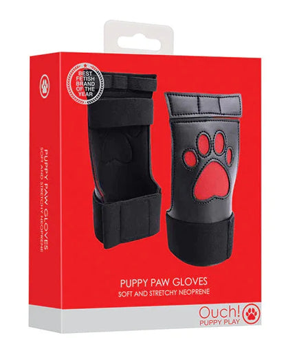 Shots Ouch Red Puppy Play Gloves - Puppy's Aesthetics