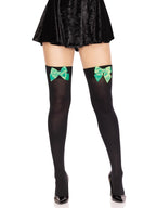Kay Opaque Bow Thigh Highs