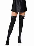 Kay Opaque Bow Thigh Highs