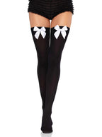 Kay Opaque Bow Thigh Highs
