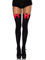 Kay Opaque Bow Thigh Highs