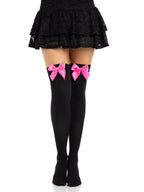 Kay Opaque Bow Thigh Highs