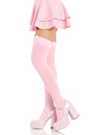 Kay Opaque Bow Thigh Highs