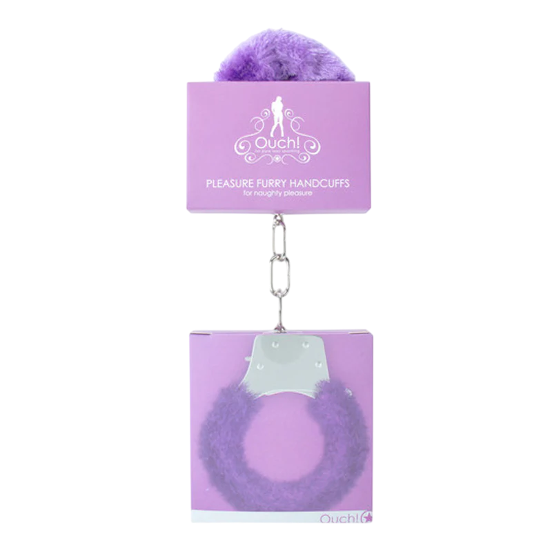 Pleasure Furry Handcuffs – Purple