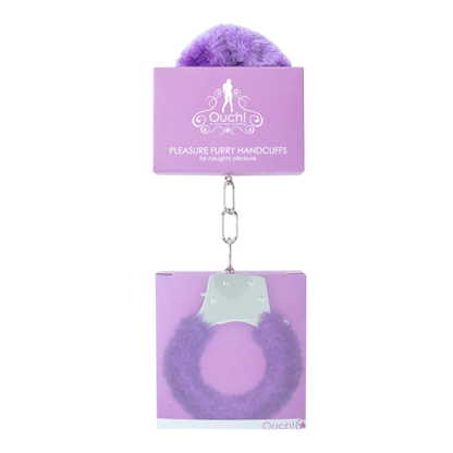 Pleasure Furry Handcuffs – Purple