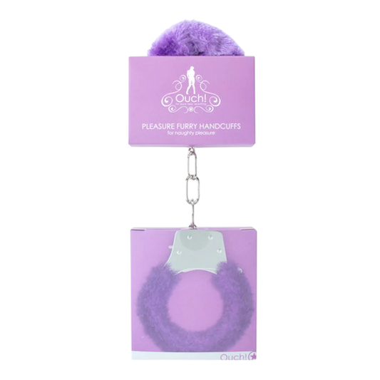 Pleasure Furry Handcuffs – Purple
