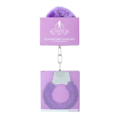 Pleasure Furry Handcuffs – Purple