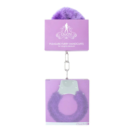 Pleasure Furry Handcuffs – Purple