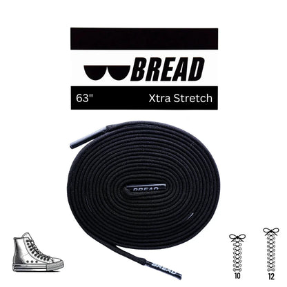 Dark Shadow Black Elastic Shoelaces - Puppy's Aesthetics