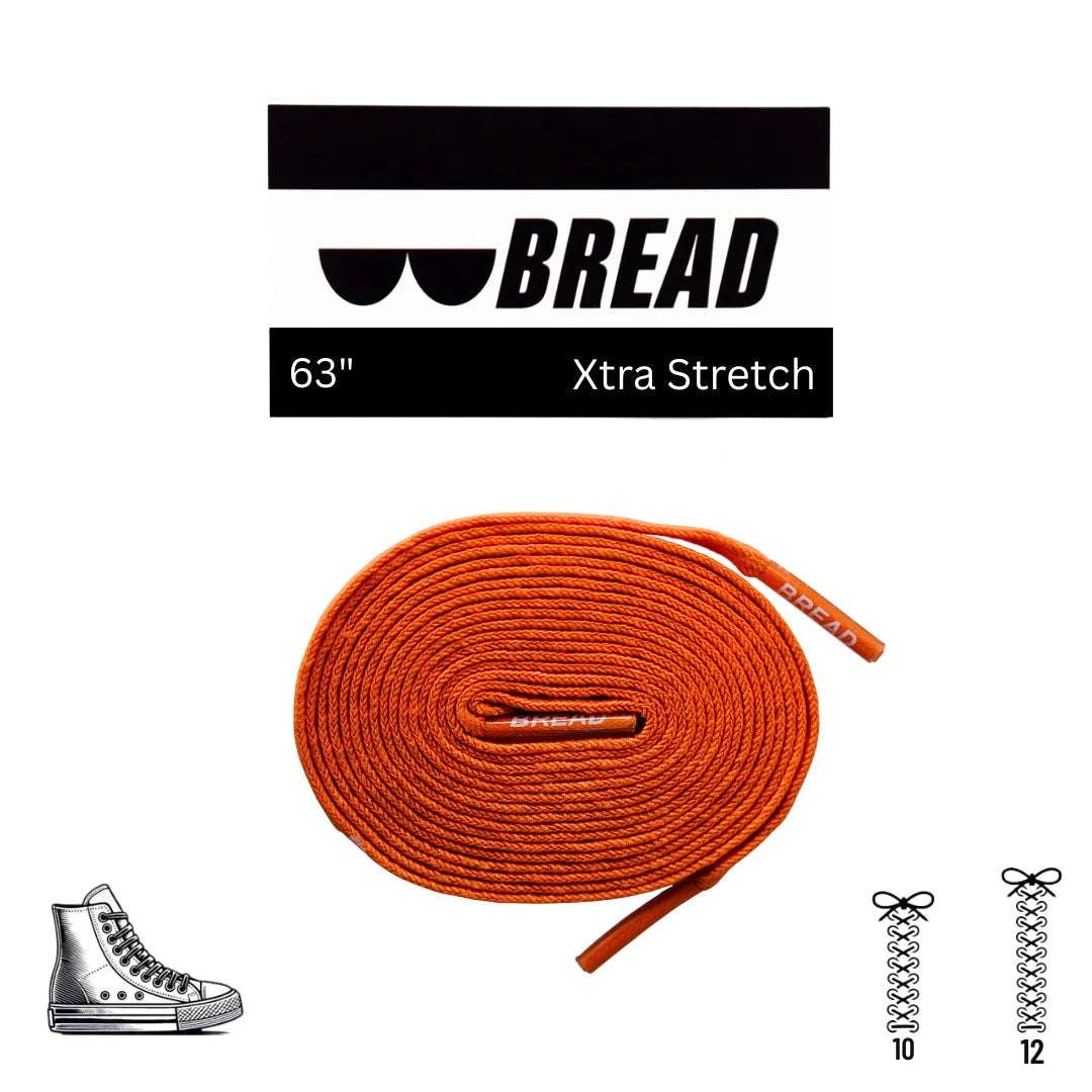 Bold Coral Orange Elastic Shoelaces - Puppy's Aesthetics