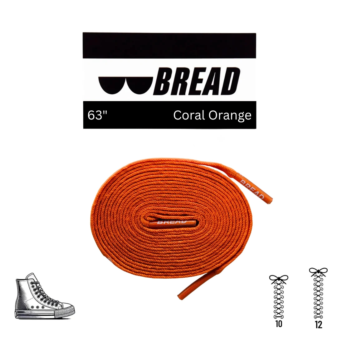 Bold Coral Orange Elastic Shoelaces - Puppy's Aesthetics