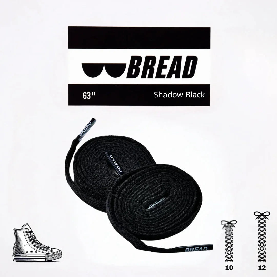 Dark Shadow Black Elastic Shoelaces - Puppy's Aesthetics