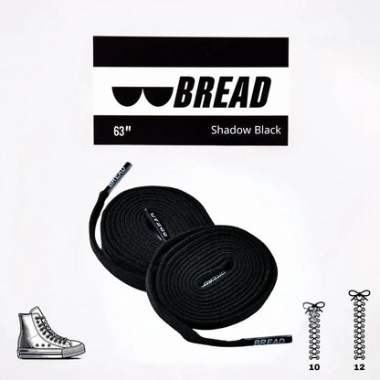 Dark Shadow Black Elastic Shoelaces - Puppy's Aesthetics
