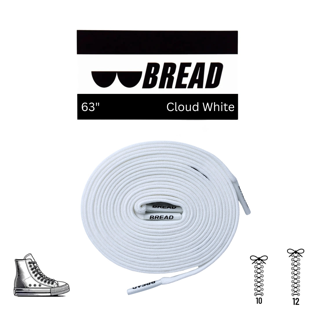 Soft Cloud White Elastic Shoelaces - Puppy's Aesthetics