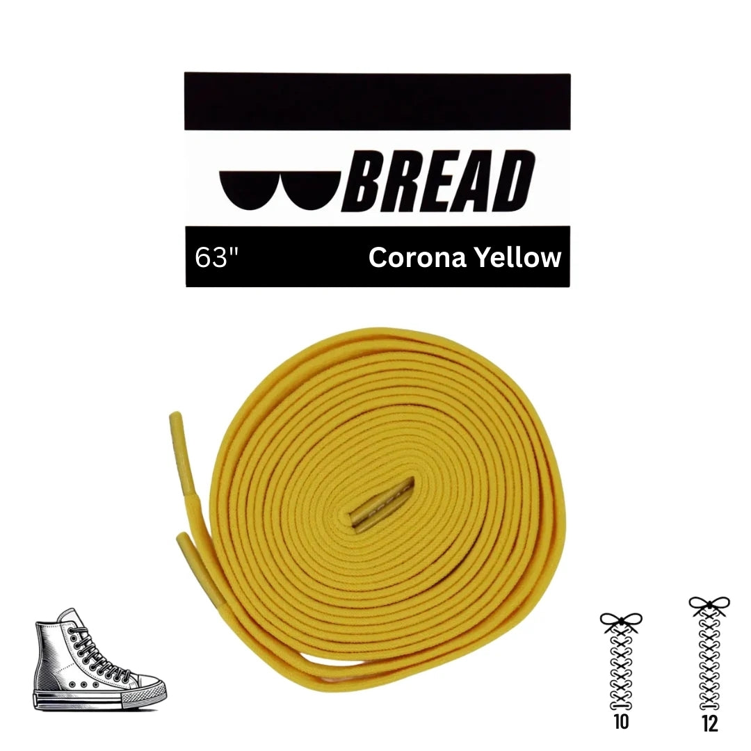 Bright Corona Yellow Elastic Shoelaces - Puppy's Aesthetics