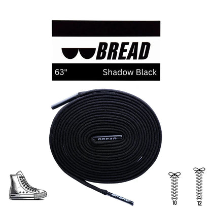 Dark Shadow Black Elastic Shoelaces - Puppy's Aesthetics