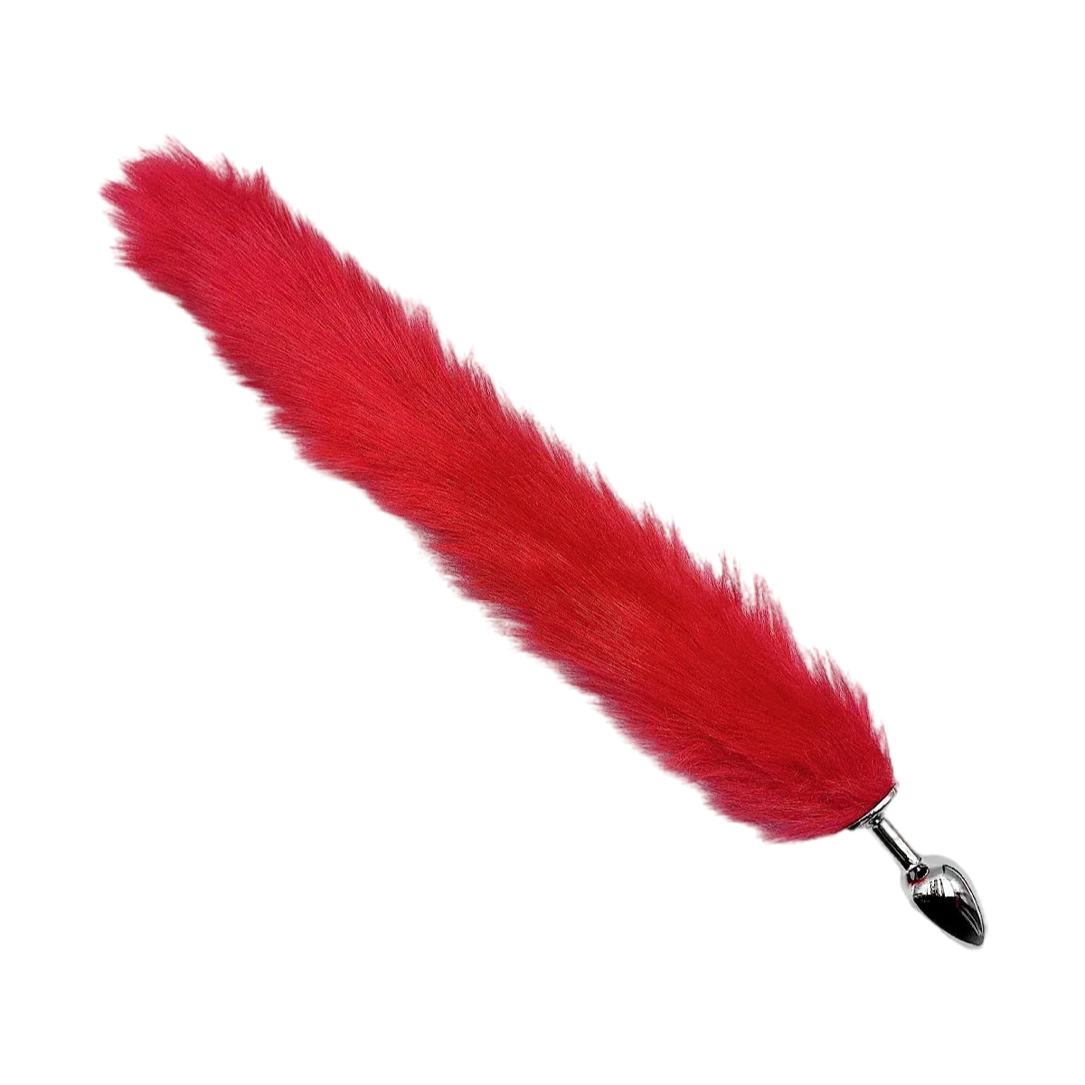 Crimson Mischief Fox Tail Steel Plug