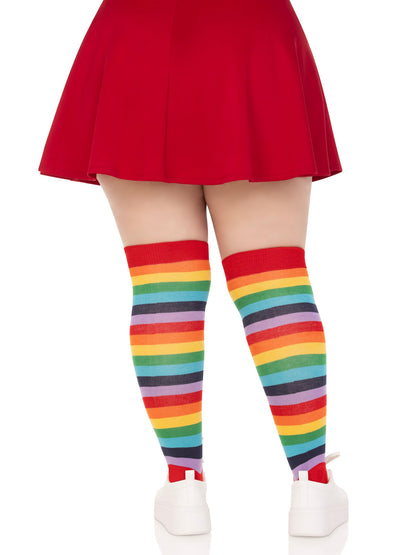 Sweet Cherry Rainbow Thigh Highs