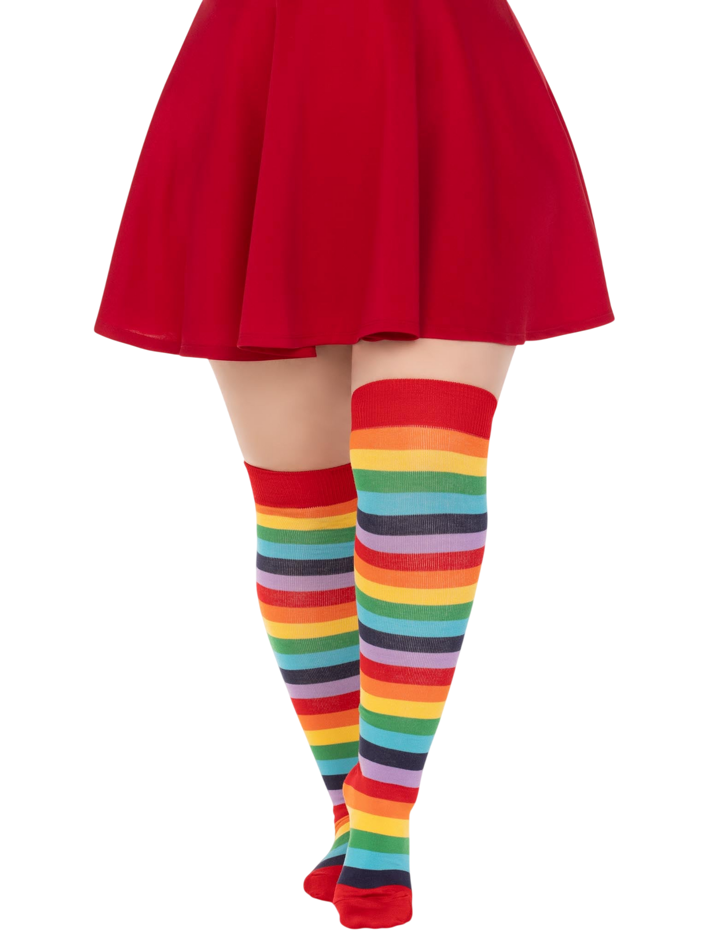 Sweet Cherry Rainbow Thigh Highs