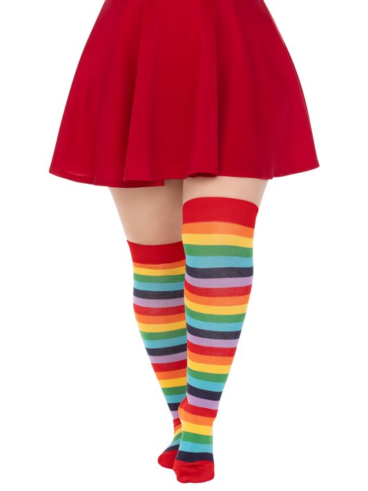 Sweet Cherry Rainbow Thigh Highs