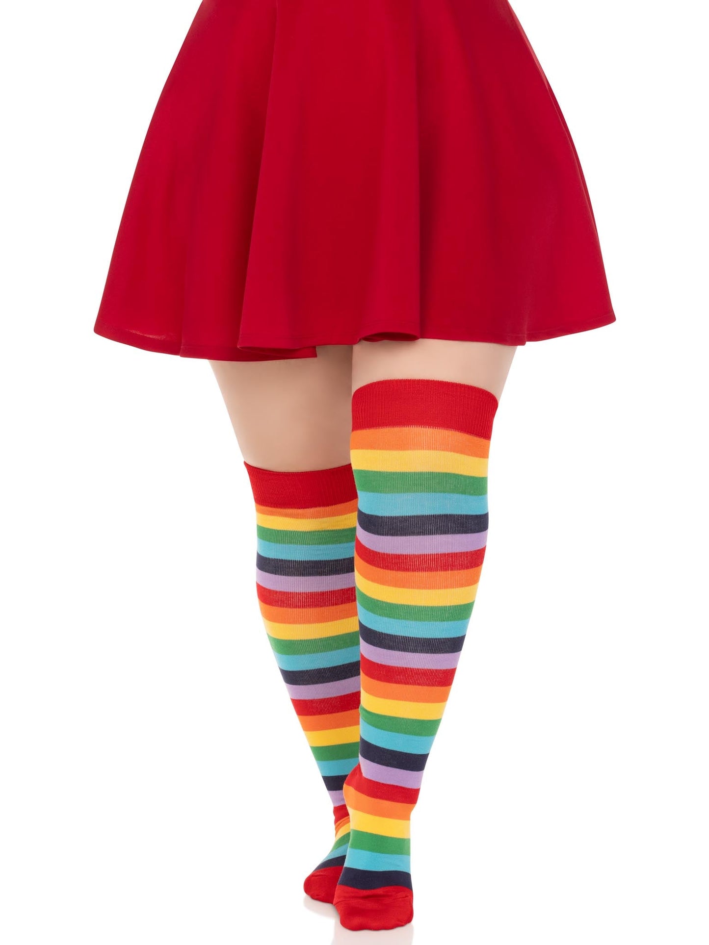 Sweet Cherry Rainbow Thigh Highs