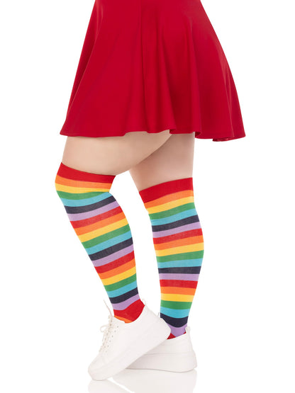 Sweet Cherry Rainbow Thigh Highs
