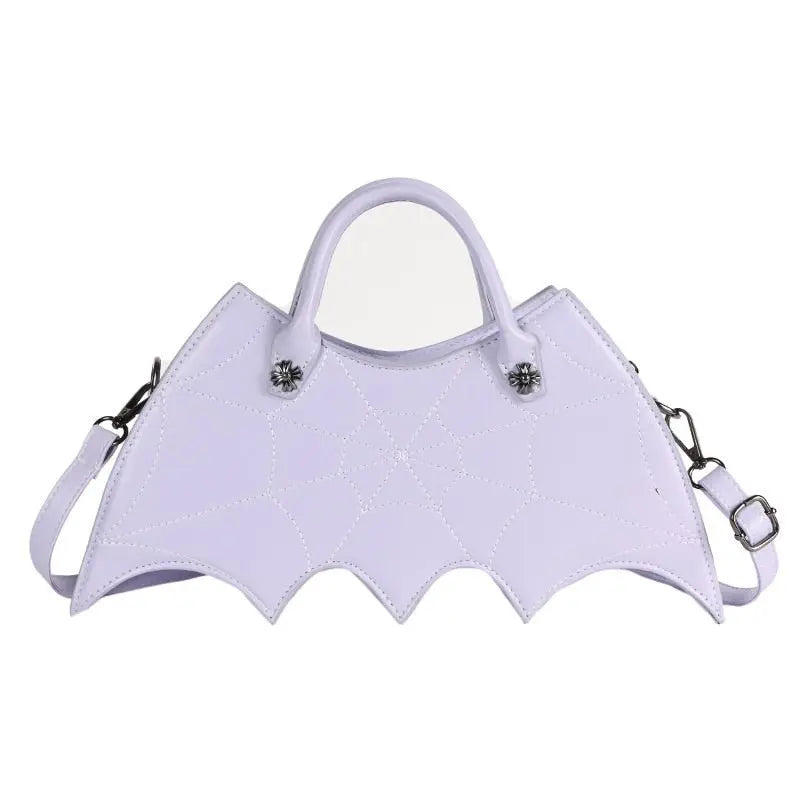 Pastel Goth Bat Shoulder Bag Purple