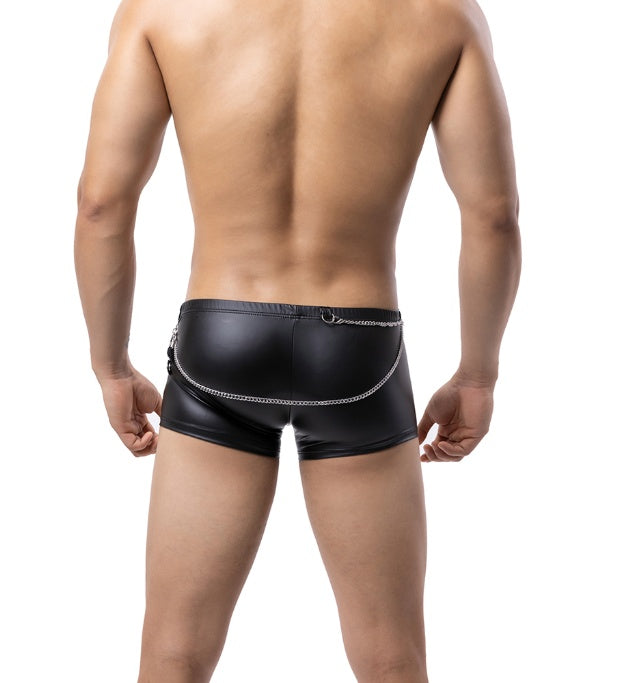 Cheeky Charm Imitation Leather Boxers
