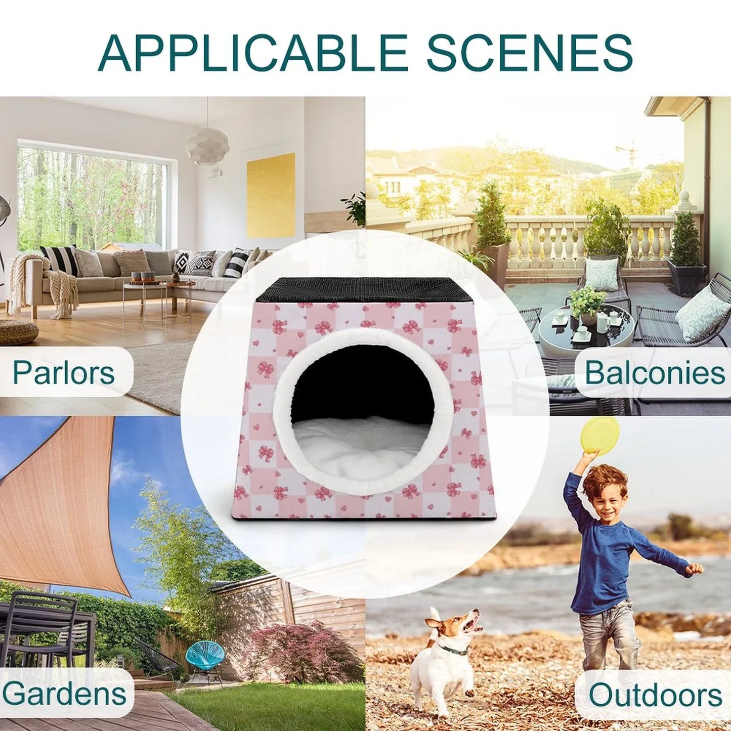Soft Bow Baby Pet Hideaway - Puppy's Aesthetics