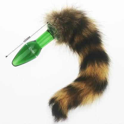 Soft Tiger Kitty Anal Tail M green