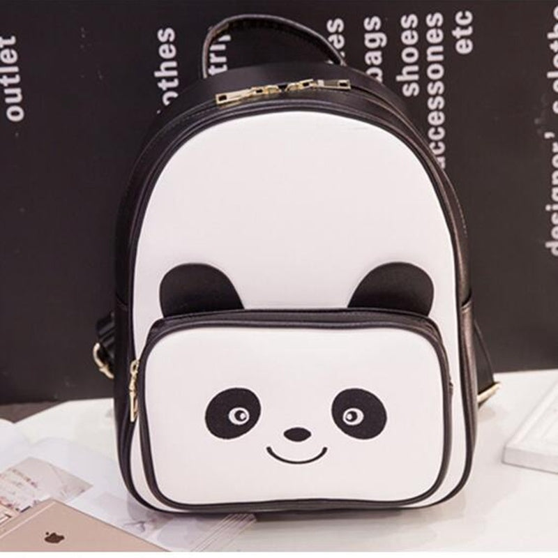 Panda PU Leather Backpack