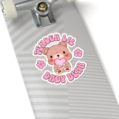 Tender Lil Baby Bear Kiss-Cut Sticker - Puppy's Aesthetics