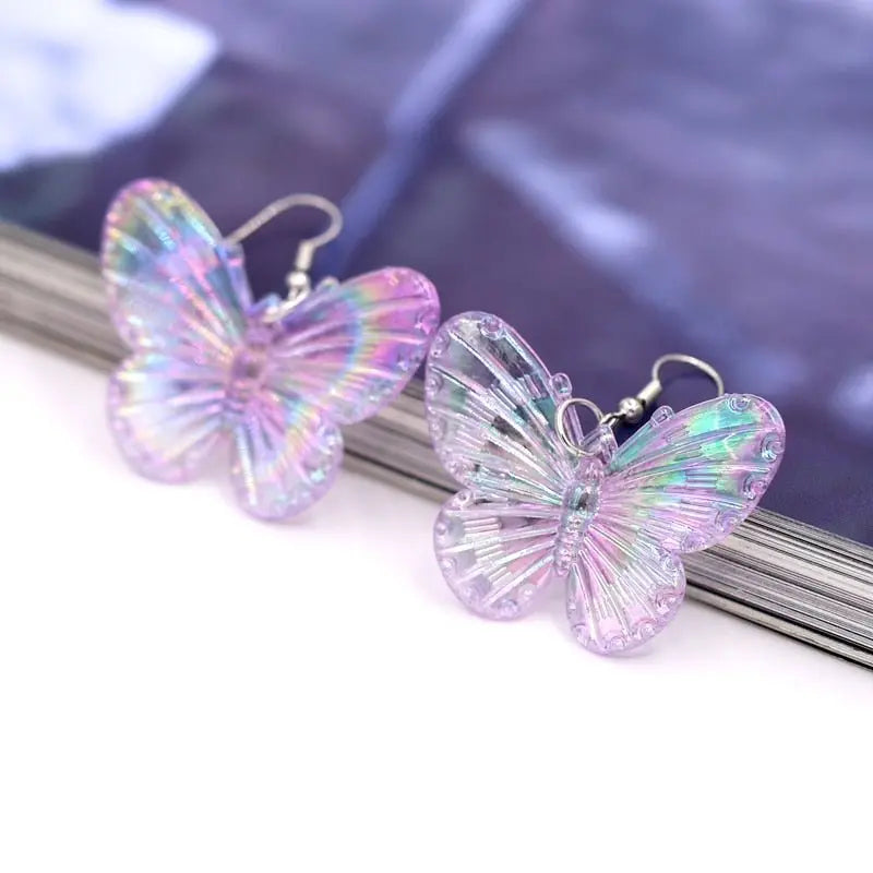 Multicolor Butterfly Earrings E8110c