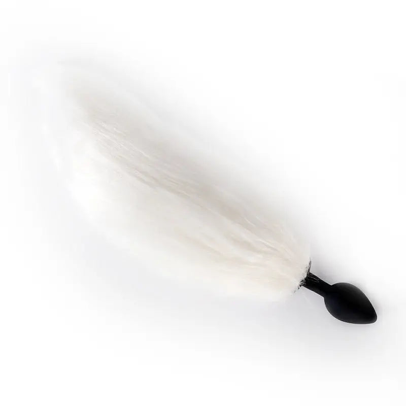 Luminous Fox Tail Anal Tail Silicone Short White