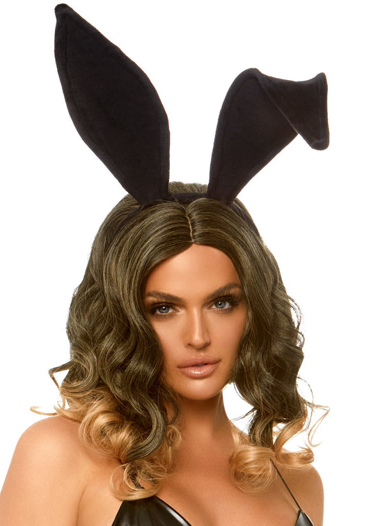 Bendable Velvet Bunny Rabbit Ears Black