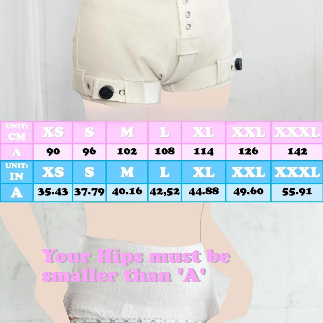 Heavy Duty Pink Diaper Cover Pants with Locks