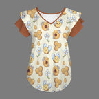 Sweet Honeybee Ruffle V-Neck Play Tee