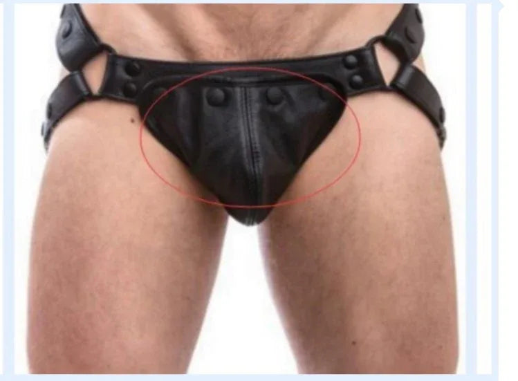 Studded Fetish Leather Harness Briefs (Colors) - Puppy's Aesthetics