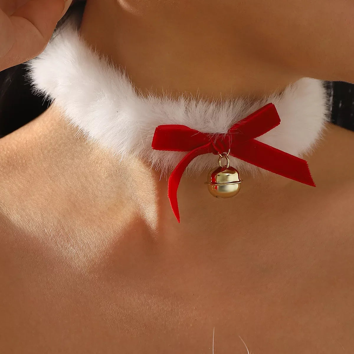 Cozy Christmas Bell Choker - Puppy's Aesthetics