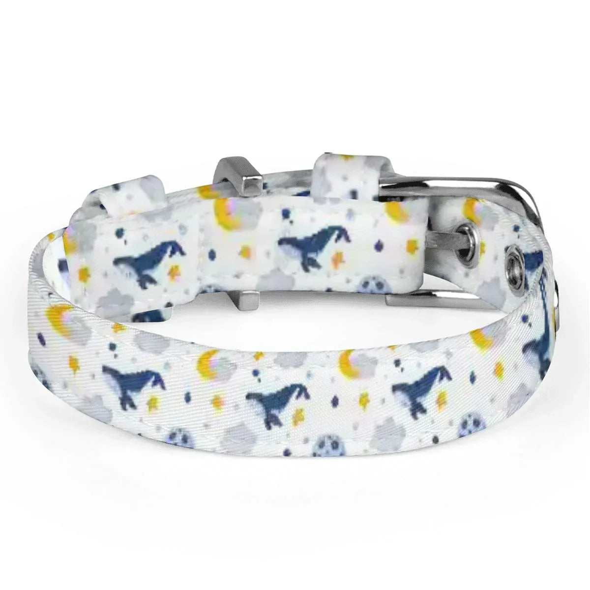 Sleepy Whale Dreams Cloth Pet Collar - Puppy's Aesthetics