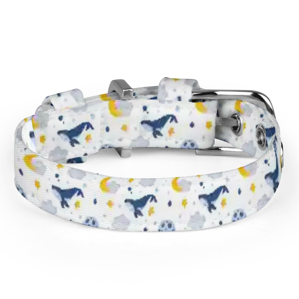 Sleepy Whale Dreams Cloth Pet Collar